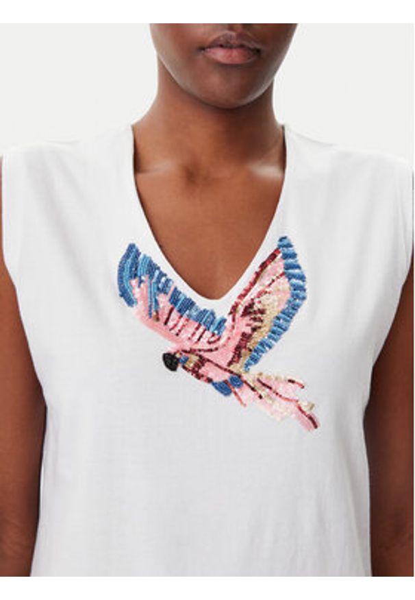 LOLA CASADEMUNT Top MS2515019 Biały Regular Fit. Kolor: biały. Materiał: bawełna