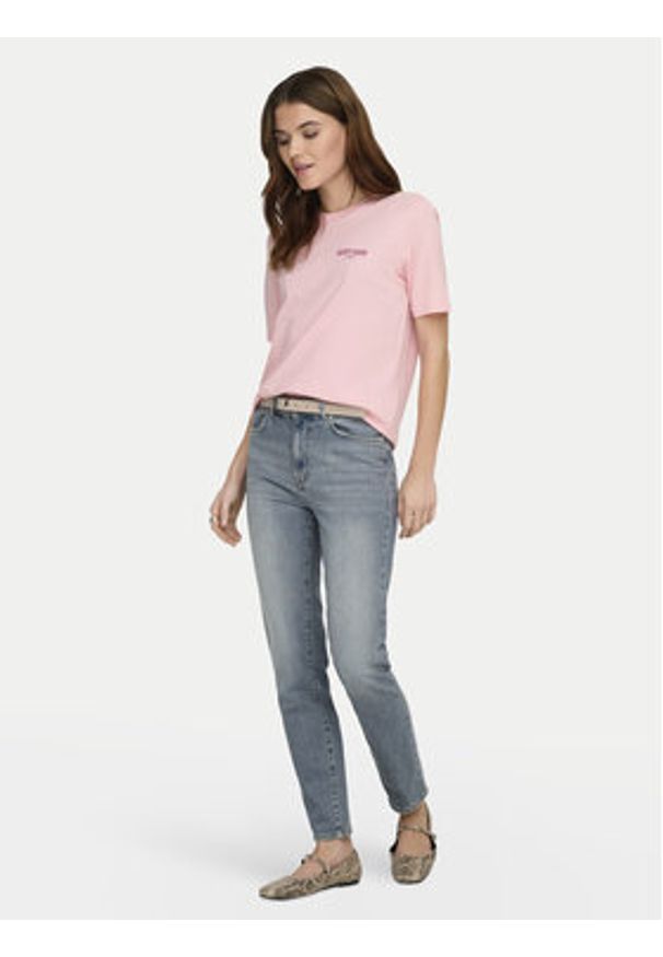 only - ONLY T-Shirt Lucy 15367829 Czerwony Regular Fit. Kolor: czerwony. Materiał: bawełna