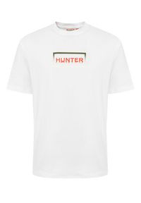 Hunter T-Shirt Abele UNISEX HARU0007251 Biały Regular Fit. Kolor: biały. Materiał: bawełna #6