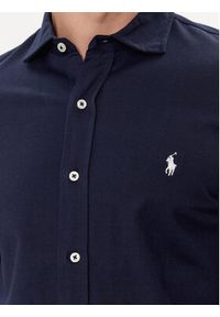 Polo Ralph Lauren Koszula 710899386003 Granatowy Slim Fit. Typ kołnierza: polo. Kolor: niebieski. Materiał: bawełna #4