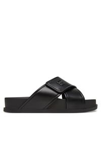 Armani Exchange Klapki XDP063 XV927 00002 Czarny. Kolor: czarny. Materiał: skóra