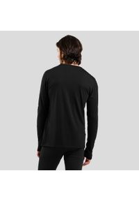 Odlo - Koszulka termoaktywna z długim rękawem męska ODLO Merino 160 BL Top Crew Neck. Kolor: czarny. Długość rękawa: długi rękaw. Długość: długie