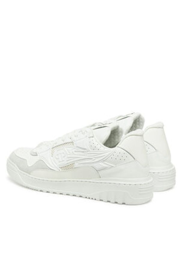 Philipp Plein - PHILIPP PLEIN Sneakersy SAES MSC4017 PLE010N01 Biały. Kolor: biały. Materiał: skóra