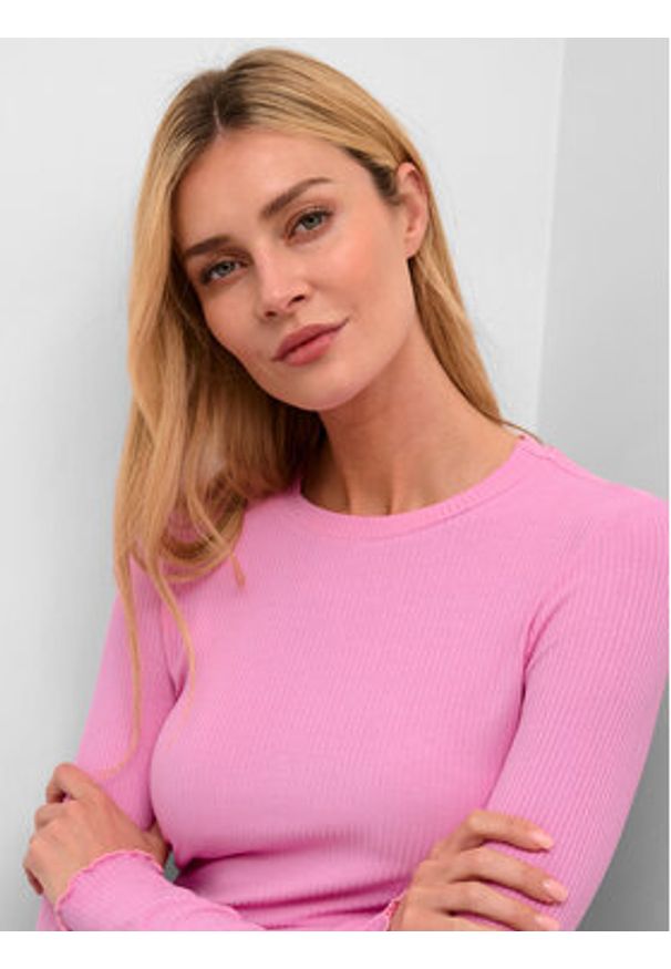 Kaffe Bluzka Drew 10507196 Różowy Slim Fit. Kolor: różowy. Materiał: wiskoza