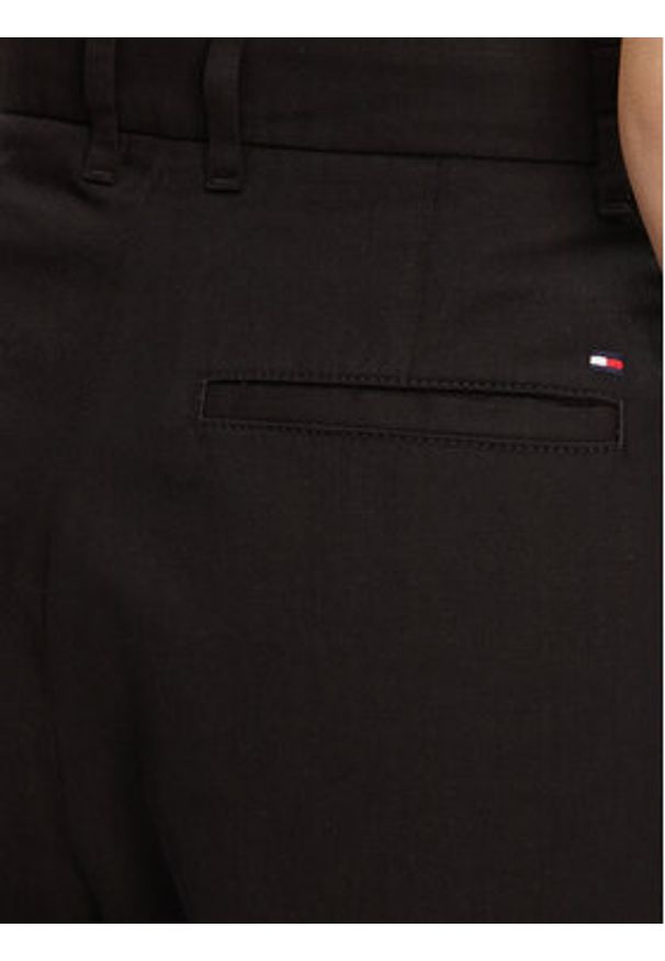 TOMMY HILFIGER - Tommy Hilfiger Spodnie materiałowe WW0WW45780 Czarny Wide Leg. Kolor: czarny. Materiał: bawełna