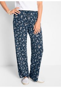 bonprix - Spodnie palazzo z mieszanki wiskozy. Kolor: niebieski. Materiał: wiskoza #1