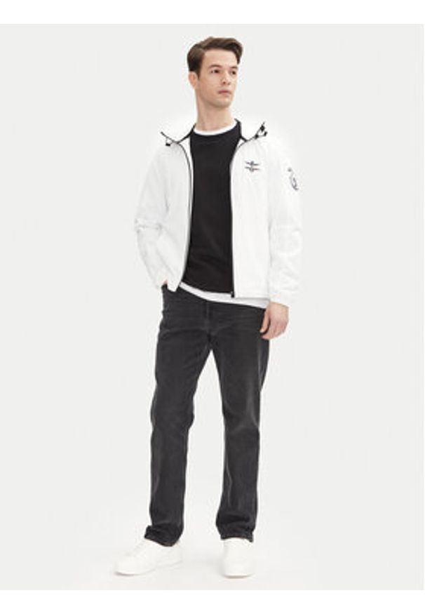 Aeronautica Militare Kurtka przejściowa 251AB2204CT3264 Biały Regular Fit. Kolor: biały. Materiał: syntetyk