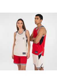 TARMAK - Dwustronna koszulka do koszykówki Tarmak T500. Kolor: czerwony. Materiał: materiał, tkanina. Sport: koszykówka #1