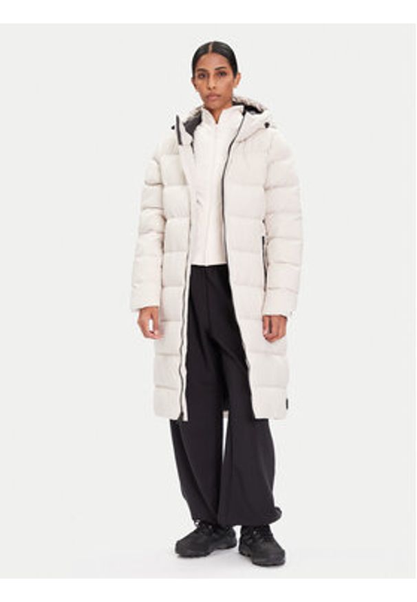 Jack Wolfskin Kurtka puchowa Frozen Palace 1204133 Beżowy Regular Fit. Kolor: beżowy. Materiał: syntetyk