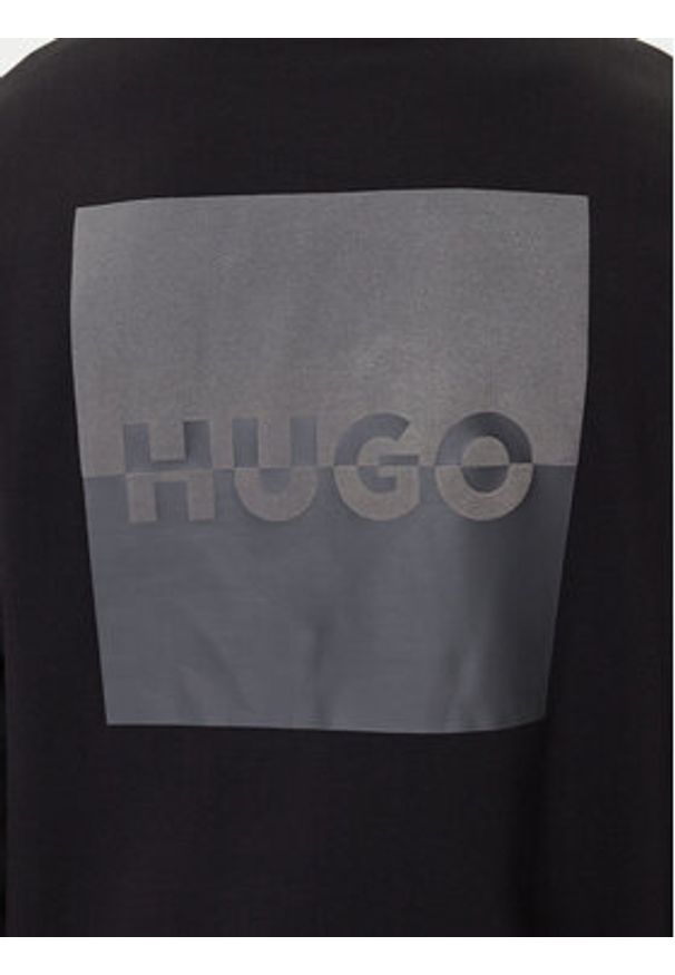 Hugo - HUGO Bluza Dusplited 50542847 Czarny Relaxed Fit. Kolor: czarny. Materiał: bawełna
