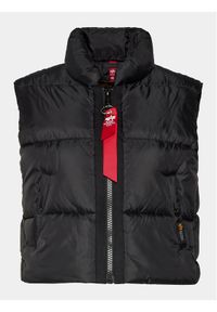 Alpha Industries Bezrękawnik Puffer Vest Cropped 138007 Czarny Regular Fit. Kolor: czarny. Materiał: syntetyk. Długość rękawa: bez rękawów