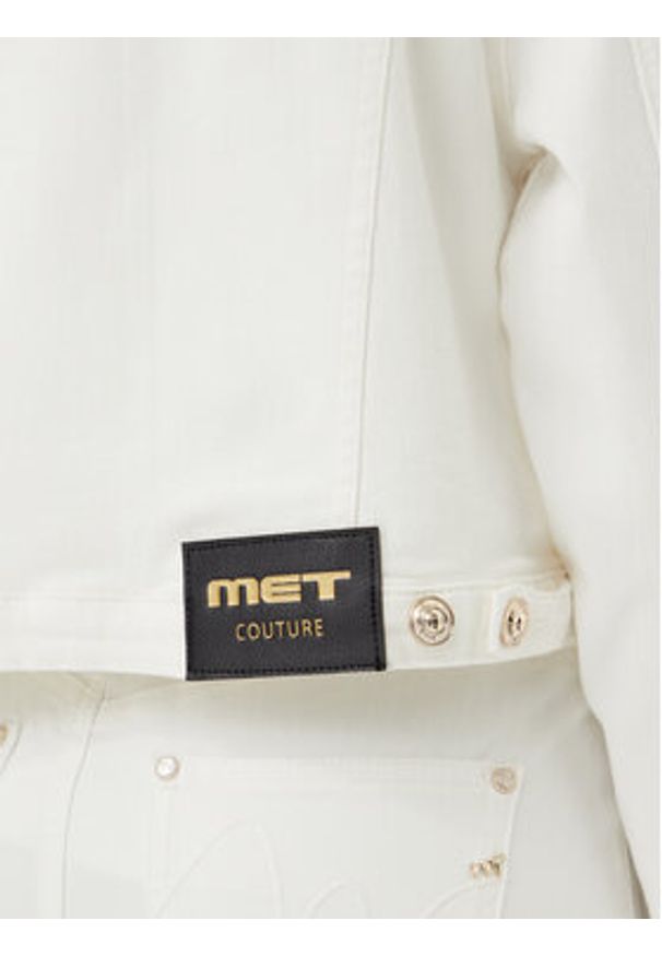 MET Kurtka jeansowa M10 175GC Biały Regular Fit. Kolor: biały. Materiał: bawełna