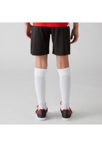 KIPSTA - Spodenki piłkarskie dla dzieci Kipsta Essential. Kolor: czarny. Materiał: poliester, materiał. Styl: sportowy