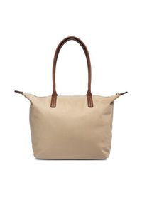 TOMMY HILFIGER - Tommy Hilfiger Torebka Popette Tote AW0AW17711 Brązowy. Kolor: brązowy #4