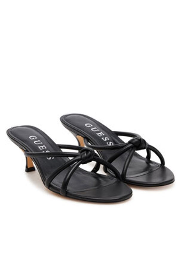 Guess Klapki FLJGARLEA03 Czarny. Kolor: czarny. Materiał: skóra