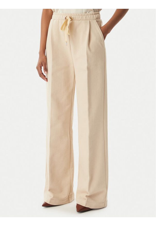 Maryley Spodnie dresowe 26EB519/07BE Beżowy Reglan Fit. Kolor: beżowy. Materiał: bawełna