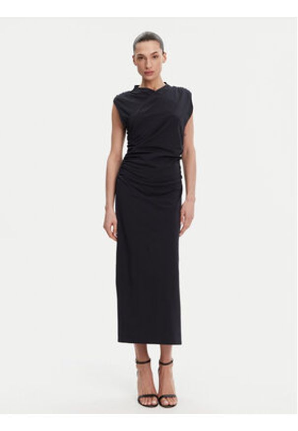 French Connection Sukienka codzienna 71YAV Granatowy Bodycon Fit. Okazja: na co dzień. Kolor: niebieski. Materiał: bawełna. Typ sukienki: proste, bodycon. Styl: casual