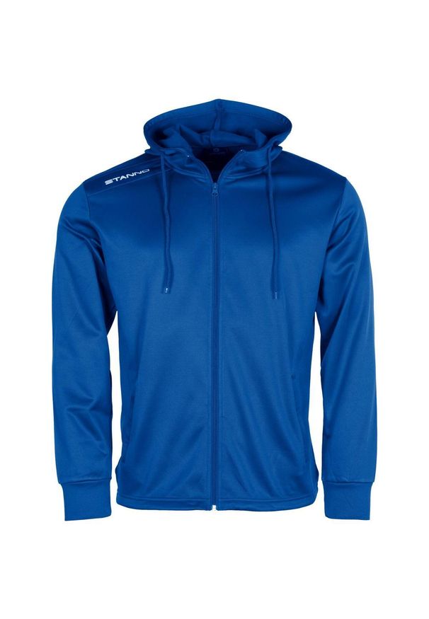 STANNO - Dziecięca bluza dresowa z kapturem zapinana na zamek błyskawiczny Stanno Field. Typ kołnierza: kaptur. Kolor: niebieski. Materiał: dresówka