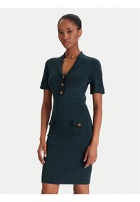 Guess Sukienka dzianinowa W5YK29 Z0130 Zielony Slim Fit. Kolor: zielony. Materiał: syntetyk