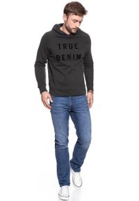 Mustang - MUSTANG BLUZA Application Hoodie PHANTOM 1006364 4087. Typ kołnierza: kaptur. Wzór: napisy #4