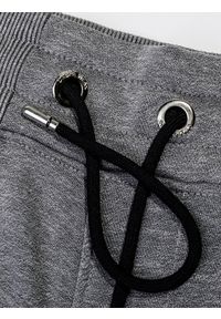 Ombre Clothing - Spodnie męskie dresowe - grafitowe P734 - M. Kolor: szary. Materiał: dresówka #7