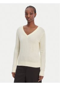 Calvin Klein Sweter LV044F324G Écru Regular Fit. Materiał: bawełna #1