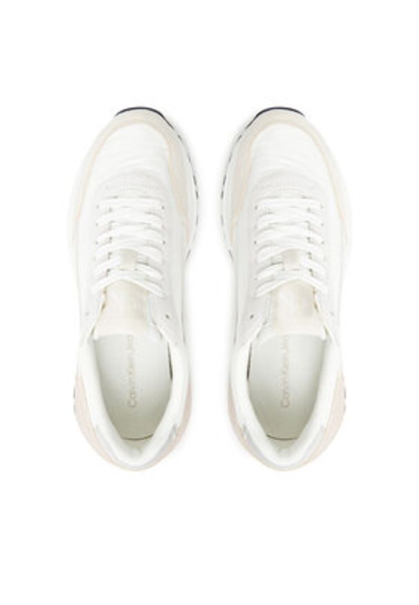 Calvin Klein Jeans Sneakersy Hike Runner Mg Nylon Perl YW0YW01963 Biały. Kolor: biały. Materiał: skóra