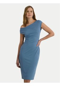 Lauren Ralph Lauren Sukienka koktajlowa 250933454002 Niebieski Slim Fit. Kolor: niebieski. Materiał: syntetyk. Styl: wizytowy