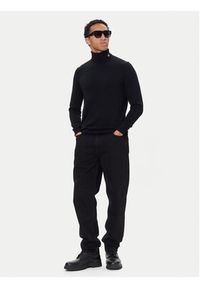 Karl Lagerfeld - KARL LAGERFELD Golf 655010 554399 Czarny Regular Fit. Typ kołnierza: golf. Kolor: czarny. Materiał: wełna #2