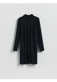 Reserved - Sukienka z modalu - czarny. Kolor: czarny. Typ sukienki: proste #1