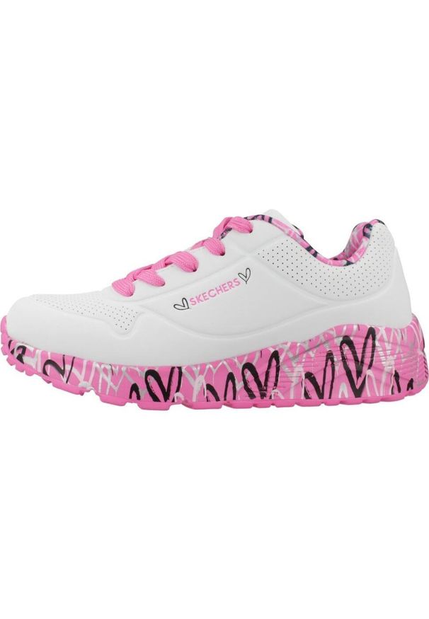skechers - Tenisówki Skechers Model Uno Lite Kolor Biały. Kolor: biały. Materiał: syntetyk, tkanina. Model: Skechers Sport. Sport: turystyka piesza