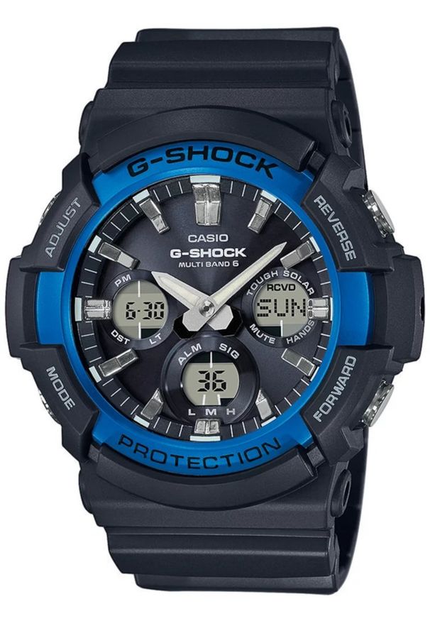G-Shock - Zegarek Męski G-SHOCK ORIGINAL GAW-100B-1A2ER. Rodzaj zegarka: cyfrowe. Materiał: tworzywo sztuczne. Styl: sportowy