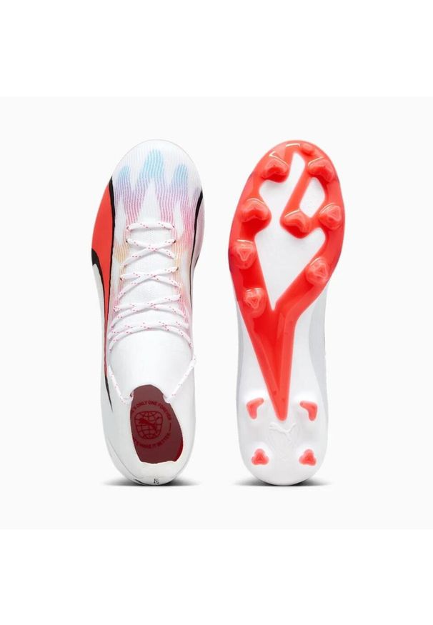 Buty do piłki nożnej męskie Puma 01ultra Pro Fgag. Kolor: biały, wielokolorowy, czarny. Materiał: materiał, syntetyk, tkanina