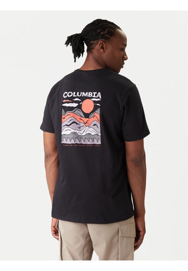 columbia - Columbia T-Shirt Explorers Canyon™ 2036451 Czarny Regular Fit. Kolor: czarny. Materiał: bawełna