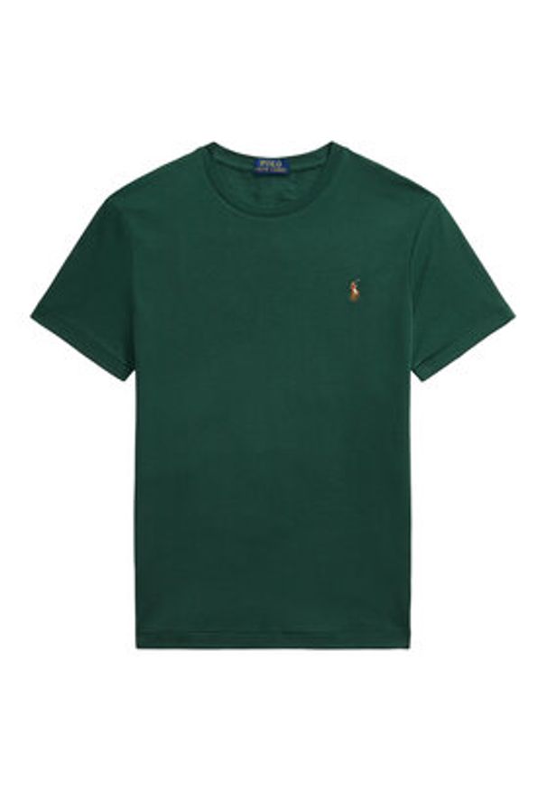Polo Ralph Lauren T-Shirt 710740727099 Zielony Custom Slim Fit. Typ kołnierza: polo. Kolor: zielony. Materiał: bawełna