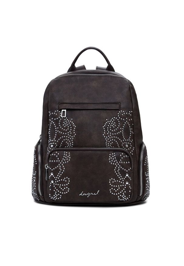 Desigual Plecak Poker Face Chest 25WAKP22 Brązowy. Kolor: brązowy. Materiał: skóra