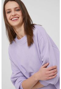 Answear Lab bluza bawełniana damska kolor fioletowy gładka. Kolor: fioletowy. Materiał: bawełna. Długość rękawa: długi rękaw. Długość: długie. Wzór: gładki. Styl: wakacyjny #6