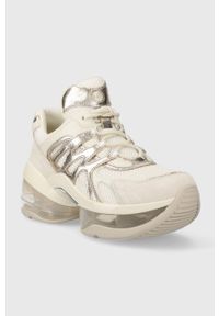 MICHAEL Michael Kors sneakersy Olympia kolor beżowy 43F3OLFS5D. Nosek buta: okrągły. Zapięcie: sznurówki. Kolor: beżowy. Materiał: guma. Obcas: na platformie #2