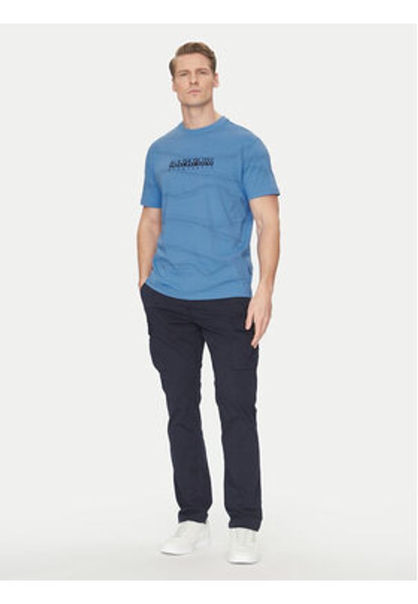 Napapijri T-Shirt B-Cellini NP0A4ILS Niebieski Regular Fit. Kolor: niebieski. Materiał: bawełna