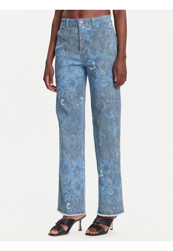 Desigual Jeansy Pasley 25WWPW01 Niebieski Straight Fit. Kolor: niebieski