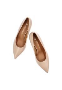 Beżowe Szpilki Szydłowski Eleganckie Obuwie Damskie. Okazja: na co dzień. Zapięcie: bez zapięcia. Kolor: beżowy. Materiał: skóra. Szerokość cholewki: normalna. Obcas: na szpilce. Styl: elegancki. Wysokość obcasa: średni #6