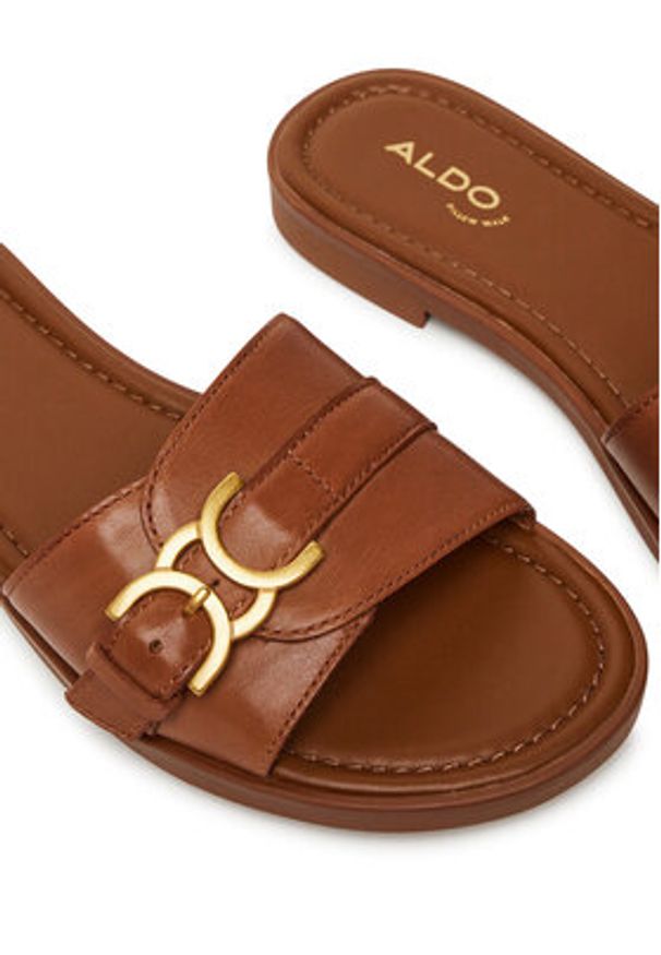 Aldo Klapki Dallaedar 13967704 Brązowy. Kolor: brązowy. Materiał: skóra