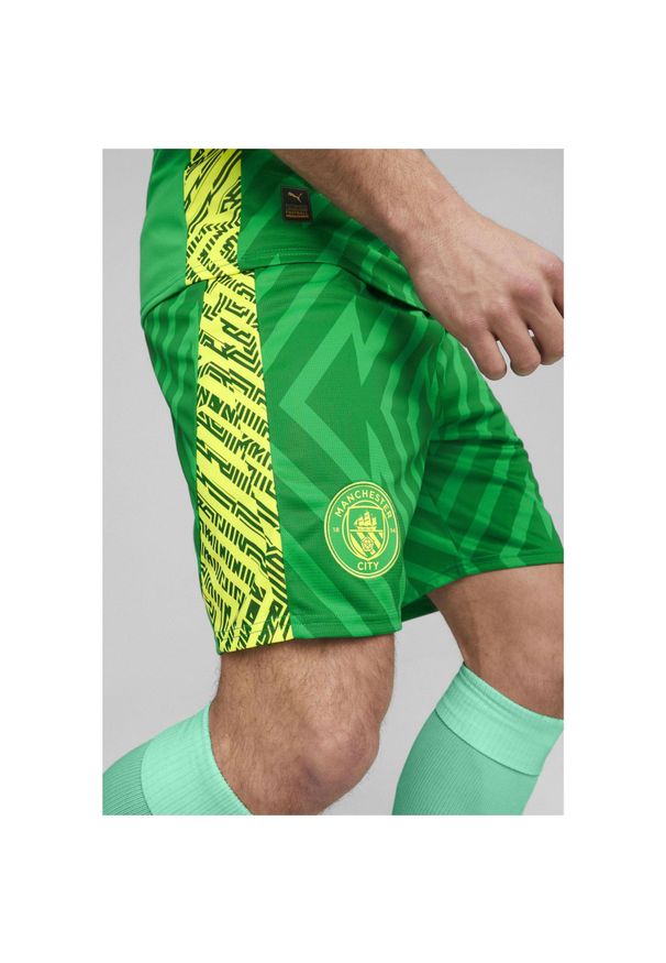 Puma - Szorty bramkarskie Manchester City PUMA Grassy Green Yellow Alert. Kolor: żółty, wielokolorowy, zielony