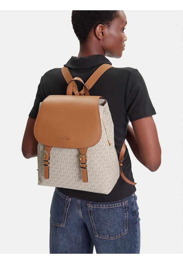 MICHAEL Michael Kors Plecak Quinn 30T5GQNB2B Beżowy. Kolor: beżowy. Materiał: skóra