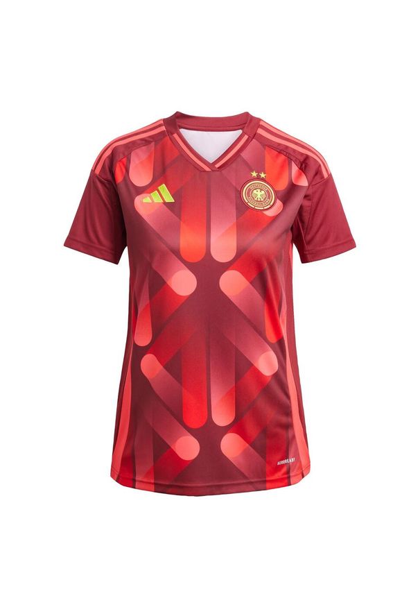 Adidas - Koszulka Germany 25 (Women's Team) Away. Kolor: czerwony, wielokolorowy, brązowy. Materiał: materiał