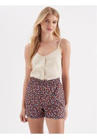 only - ONLY Top 15295604 Beżowy Cropped Fit. Kolor: beżowy. Materiał: lyocell