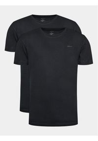 GANT - Gant Komplet 2 t-shirtów C-Neck 2 Pack 900002008 Czarny Regular Fit. Kolor: czarny. Materiał: bawełna