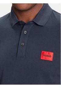 Hugo Polo Dereso222 50466202 Granatowy Slim Fit. Typ kołnierza: polo. Kolor: niebieski. Materiał: bawełna #3