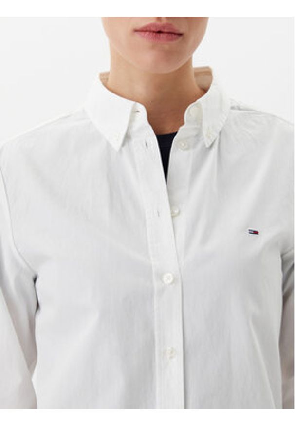 Tommy Jeans Koszula DW0DW20290 Biały Regular Fit. Kolor: biały. Materiał: bawełna