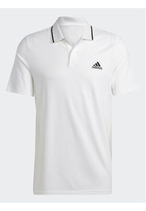Adidas - adidas Polo Essentials Piqué Small Logo Polo Shirt IC9315 Biały Regular Fit. Typ kołnierza: polo. Kolor: biały. Materiał: bawełna